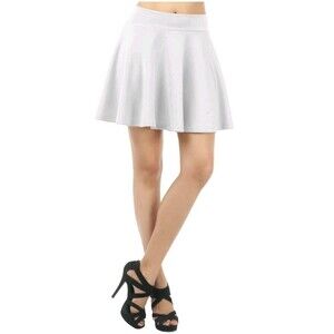 Twinth Women's Size Medium Skirt Skater White Flared A Line New